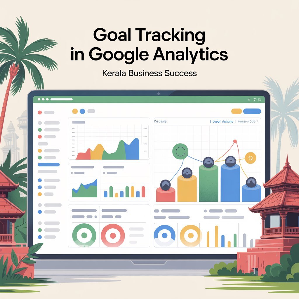 Goal Tracking in Google Analytics: Measure Kerala Business Success dashboard concept with analytics charts by sanaledison